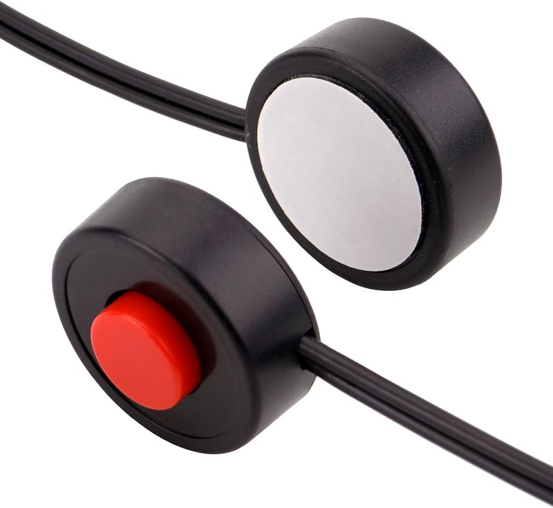 AOLIHAN Mini Speaker Horn Momentary Push Button Switch with Quick Connector and Pre-Wiring Wires, 12V/24V On Off High Round Cap Air Horn Switch Button for Train Truck Car Motor Boat (red Button) - Image 2